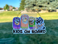(B9) Kids on Board - Dog Family Decal / Sticker