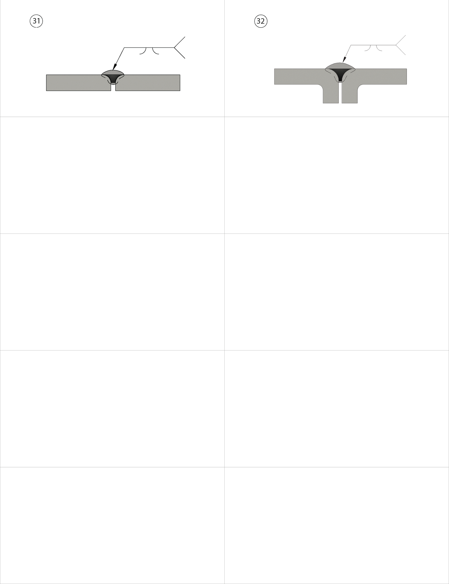 3d Printed Plastic Weld Coupons Set 21-32 (Butt Joints) *WITHOUT HOLDER*