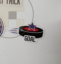 Youth Hockey Helmet Award Stickers - Goal, Hat Trick, or Shutout - Pack of 20