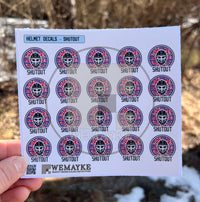 Youth Hockey Helmet Award Stickers - Goal, Hat Trick, or Shutout - Pack of 20