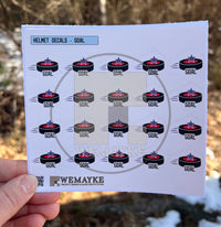 Youth Hockey Helmet Award Stickers - Goal, Hat Trick, or Shutout - Pack of 20