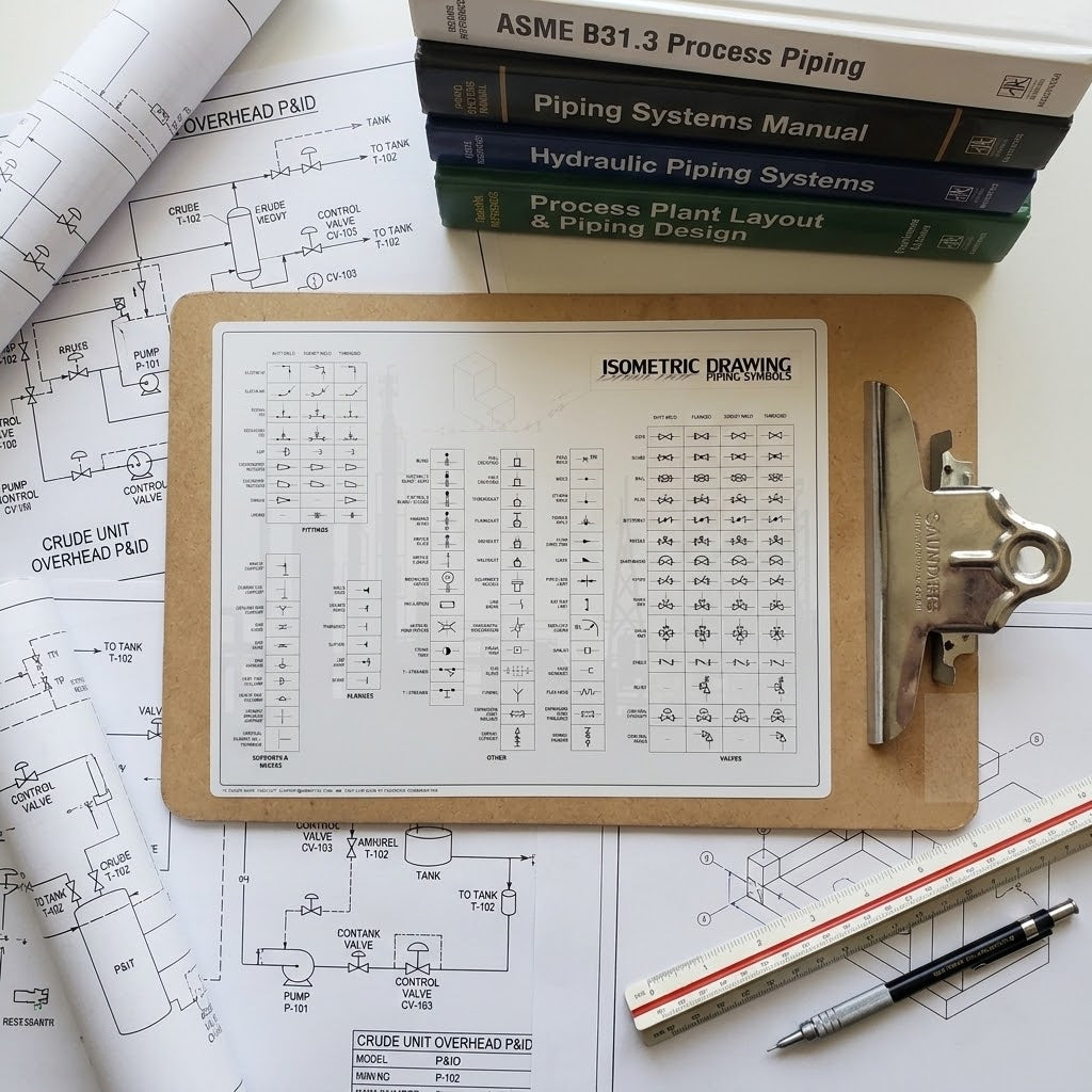 Clipboard Isometric Drawing - Piping Symbols Decal