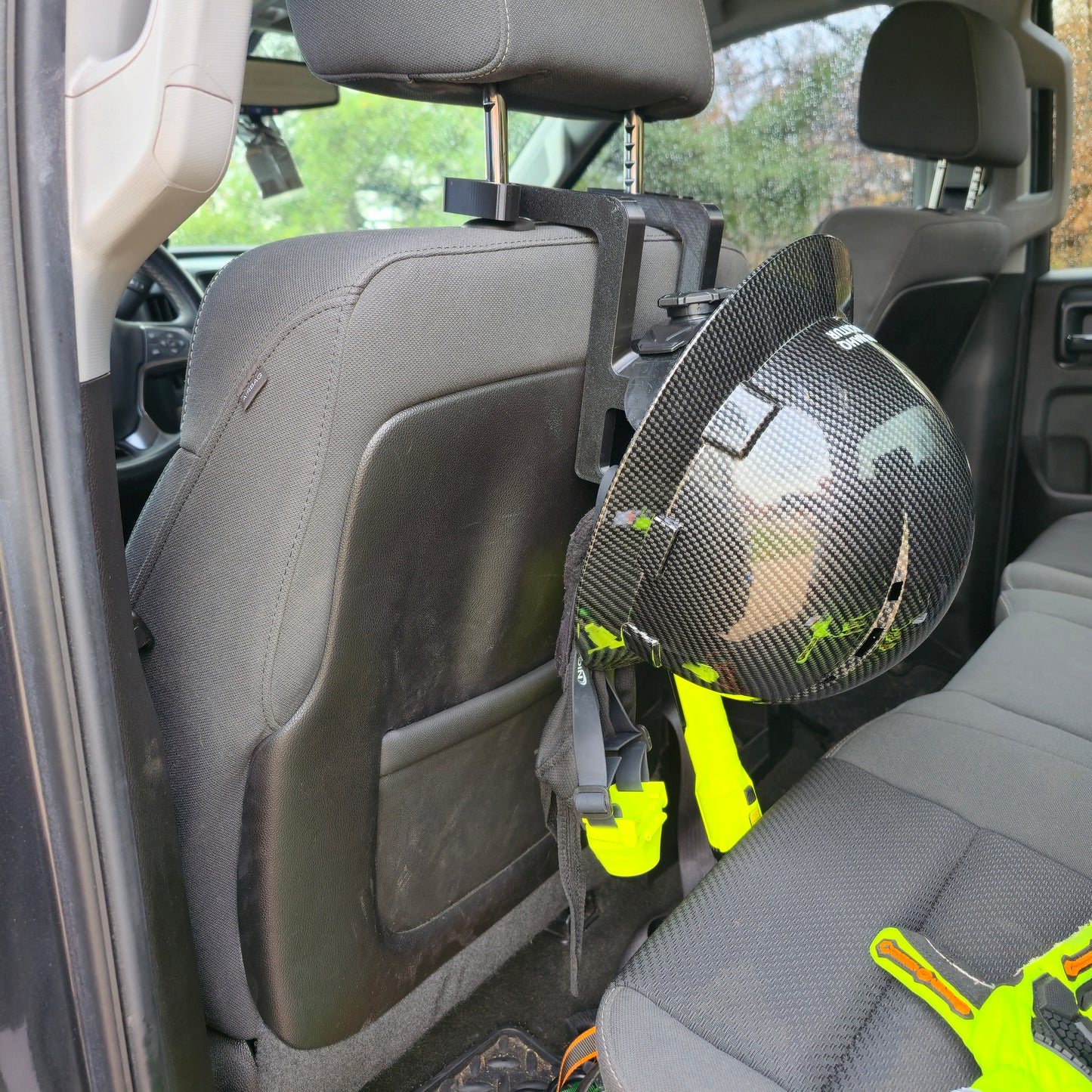 3d Printed Headrest Hard Hat Holder (W-HH-01)