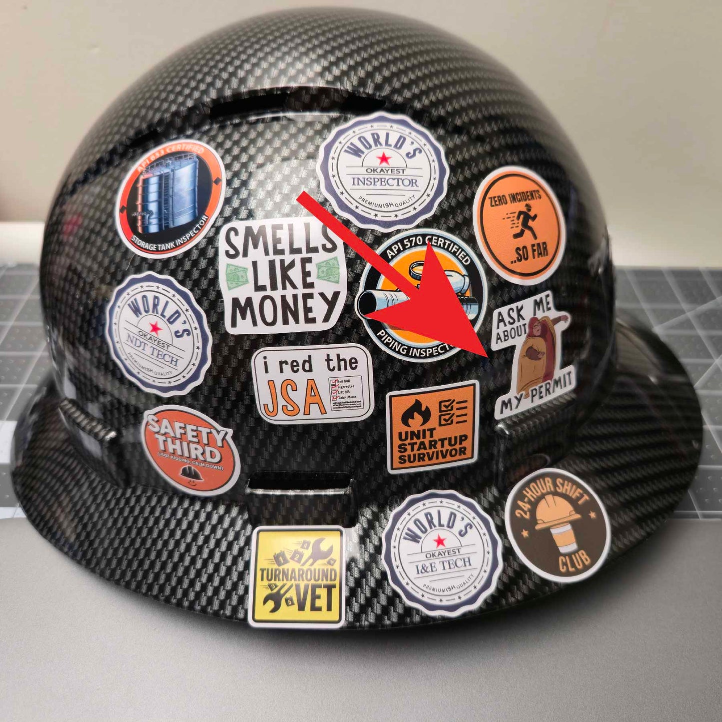 (S172) Ask Me About my Permit Decal / Sticker (Pack of 6)