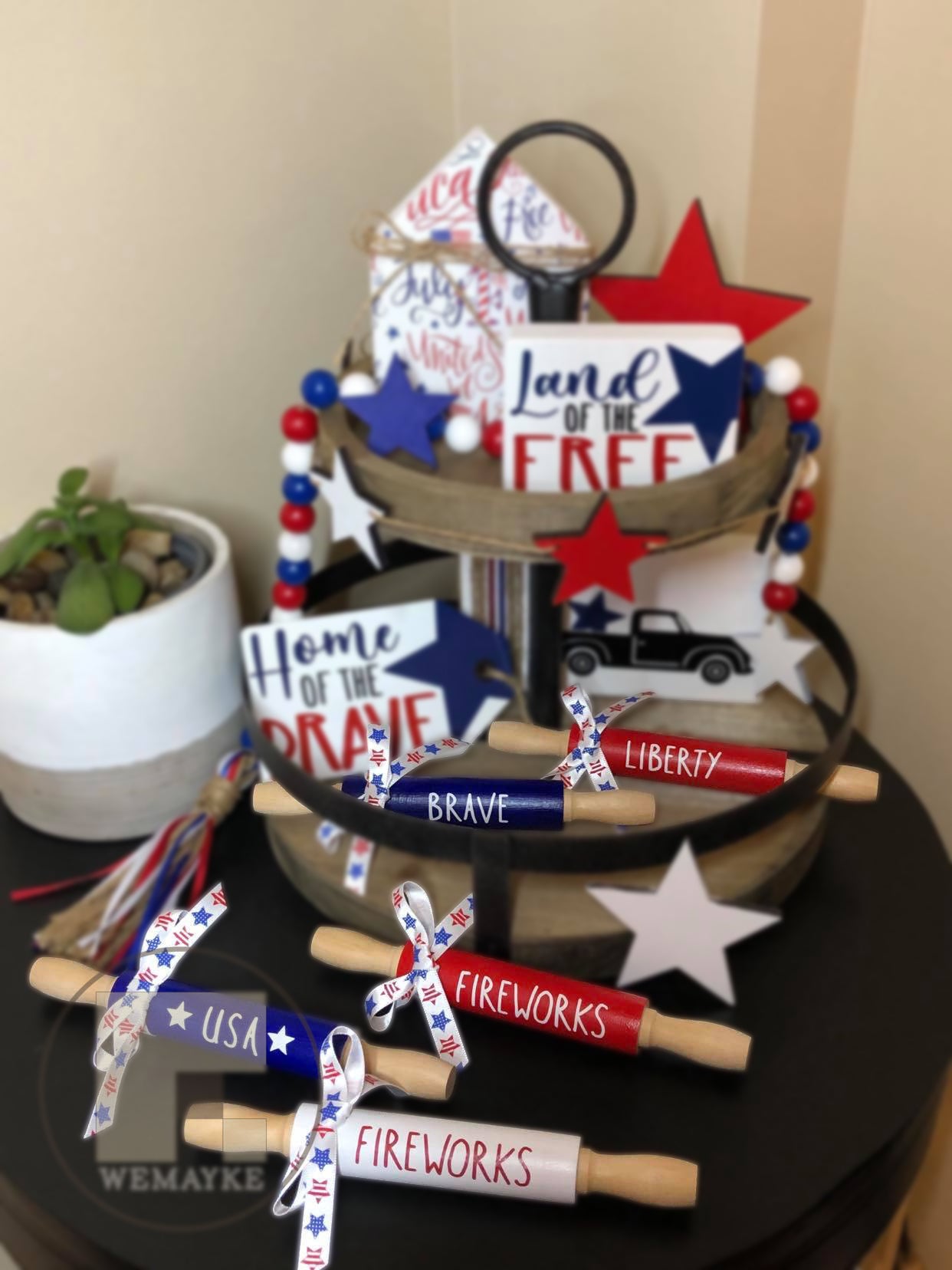 Patriotic 7" Mini Rolling Pin