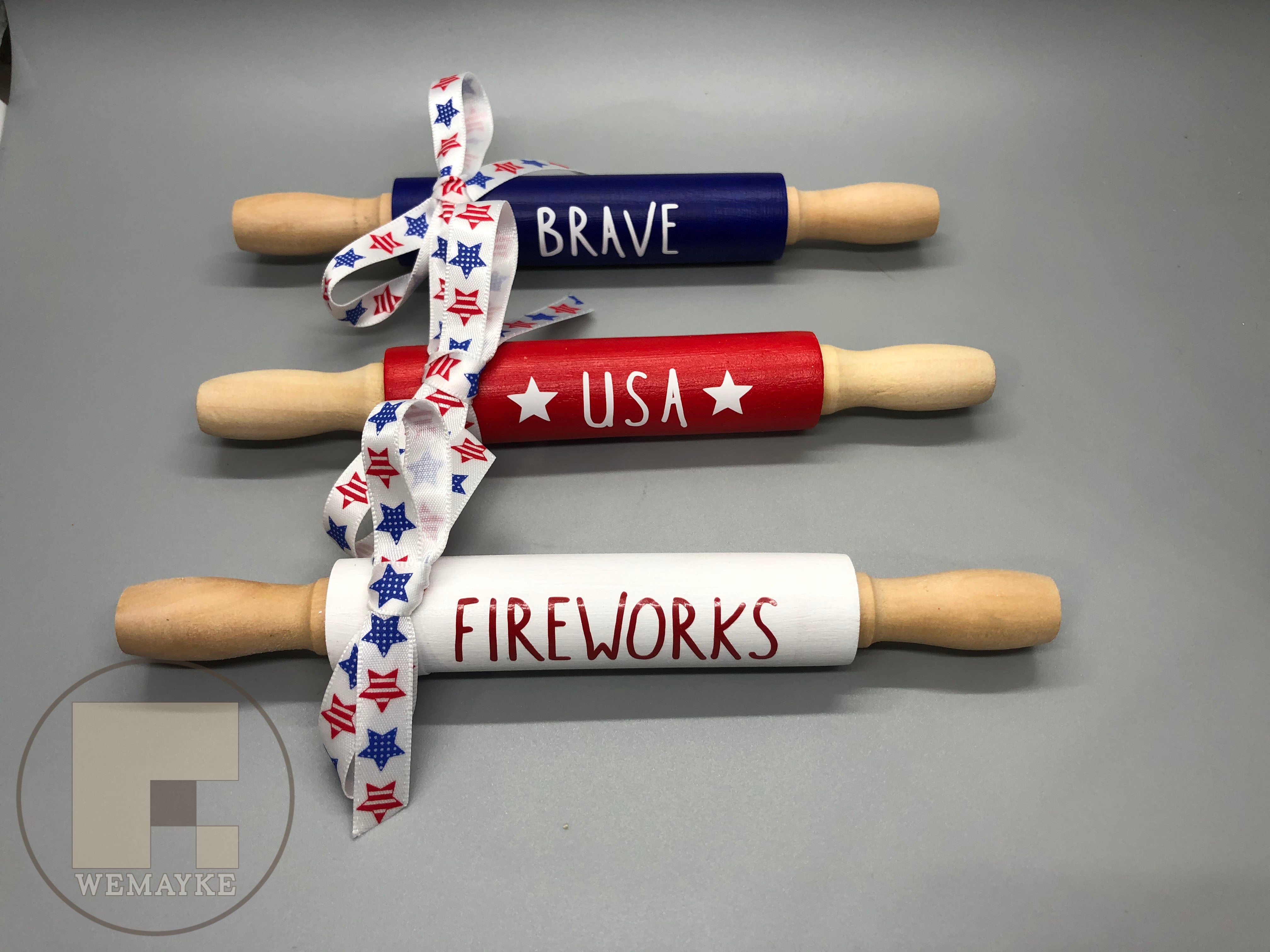 Patriotic 7" Mini Rolling Pin
