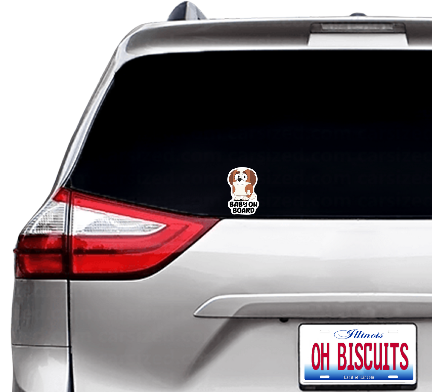 (B110) Baby on Board Brown Dog - Dog Family Decal / Sticker