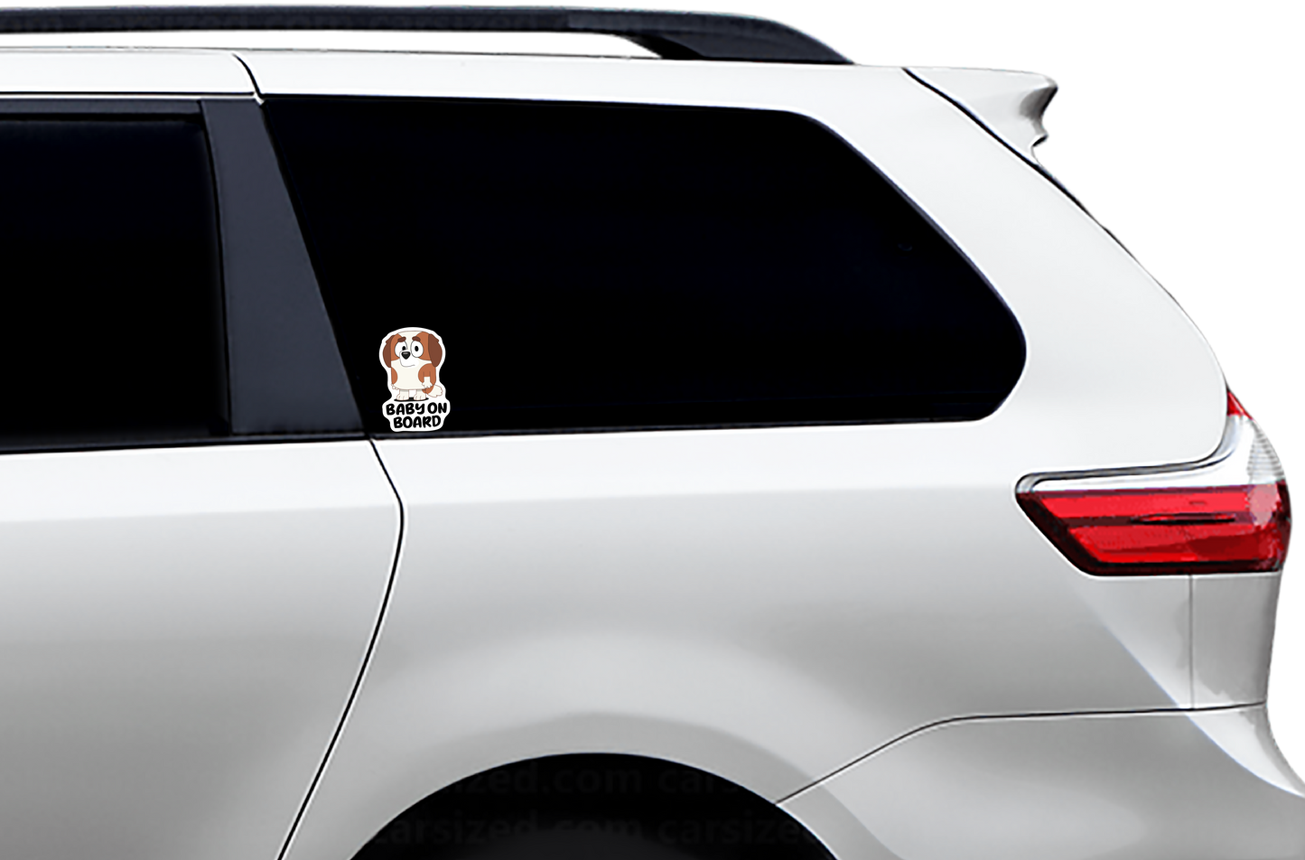 (B110) Baby on Board Brown Dog - Dog Family Decal / Sticker