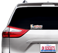 (B111) Family Wagon With 9 Kids - Dog Family Decal / Sticker