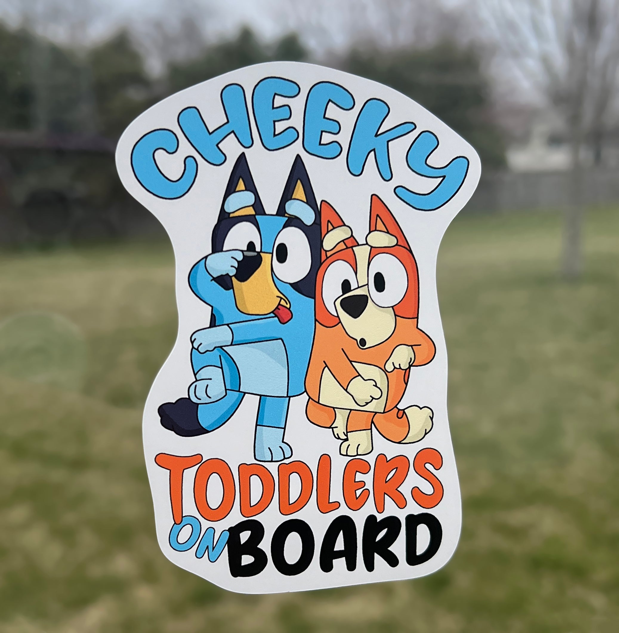 (B121) Cheeky Toddlers on Board - Dog Family Decal / Sticker