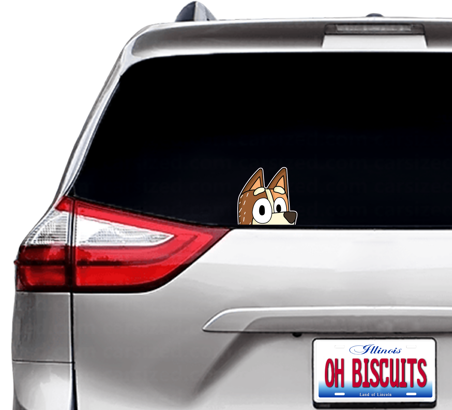 (B128) Mom Dog Peeker - Dog Family Decal / Sticker