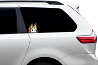 (B128) Mom Dog Peeker - Dog Family Decal / Sticker