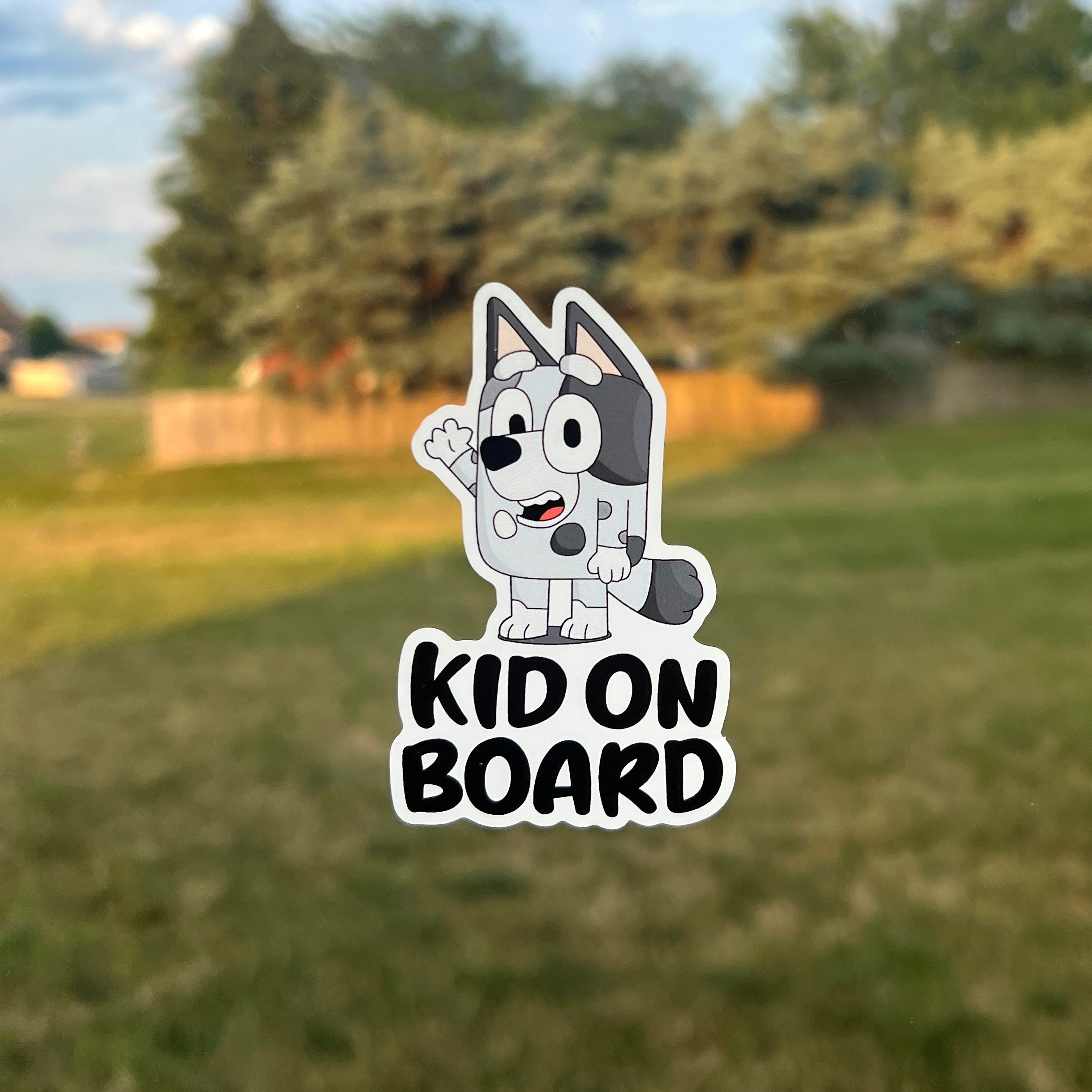 (B1) Kid on Board - Dog Family Decal / Sticker