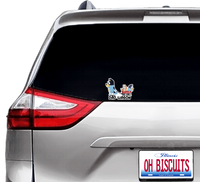 (B23) Dad Wagon of 2 - Dog Family Decal / Sticker