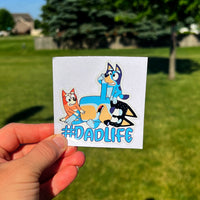 (B29) Dadlife of 2 - Dog Family Decal / Sticker