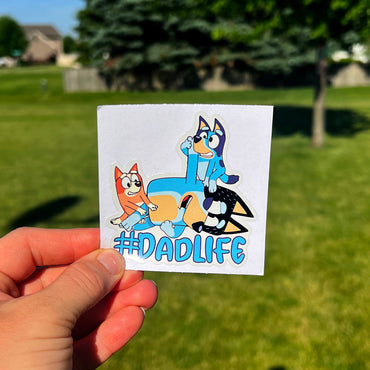 (B29) Dadlife of 2 - Dog Family Decal / Sticker