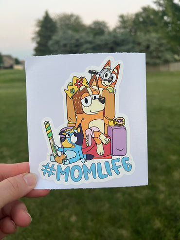 (B31) Momlife of 2 - Dog Family Decal / Sticker