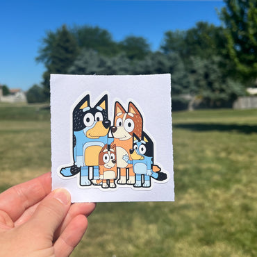 (B39) Family - Dog Family Decal / Sticker