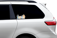 (B40) Family Dancing - Dog Family Decal / Sticker