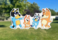 (B40) Family Dancing - Dog Family Decal / Sticker