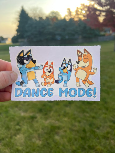 (B57) Dance Mode! - Dog Family Decal / Sticker