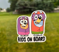 (B5) Kids on Board - Dog Family Decal / Sticker