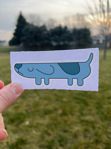 (B78) Long Dog - Dog Family Decal / Sticker