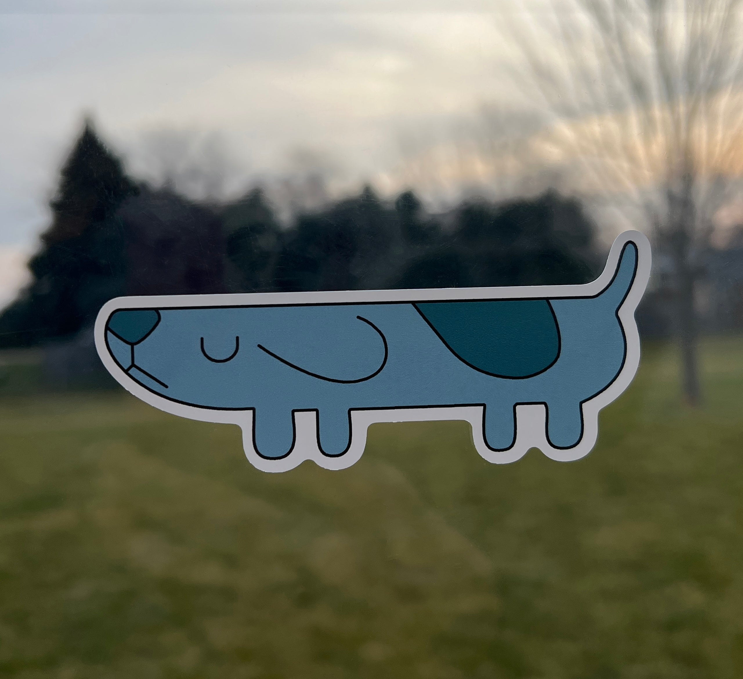 (B78) Long Dog - Dog Family Decal / Sticker