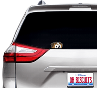 (B85) Brown Puppy Peeker - Dog Family Decal / Sticker