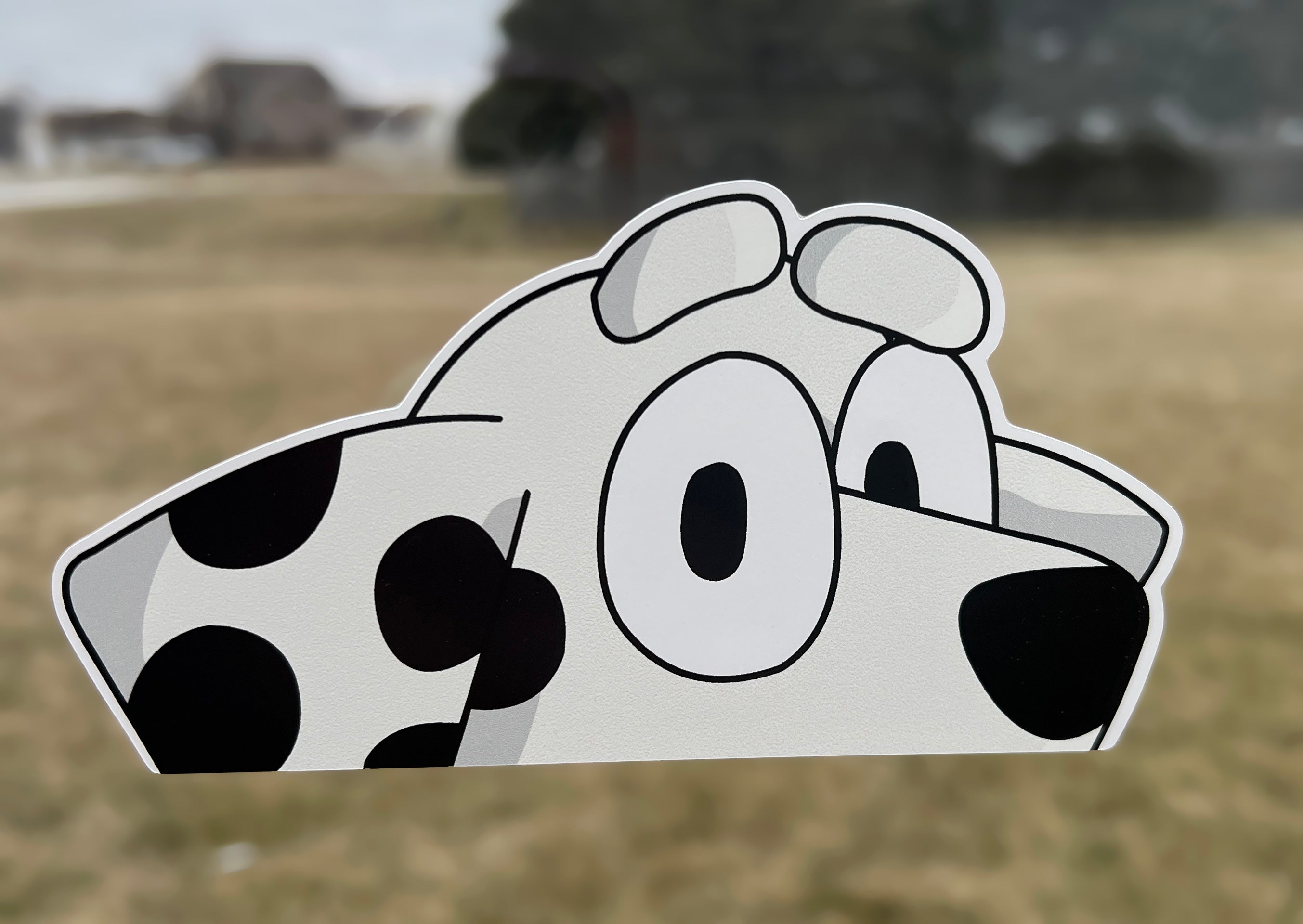 (B91) Dalmation Puppy Peeker - Dog Family Decal / Sticker