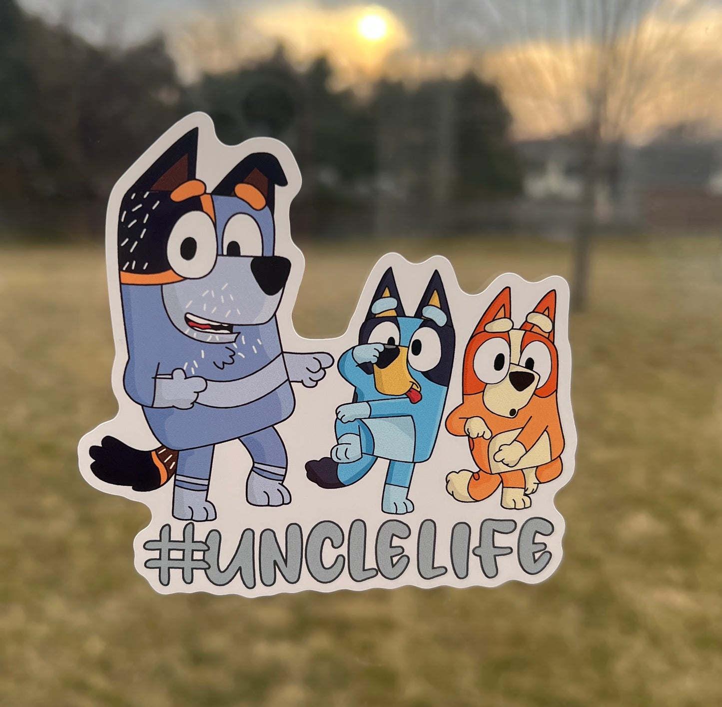 (B95) UncleLife of 2 - Dog Family Decal / Sticker