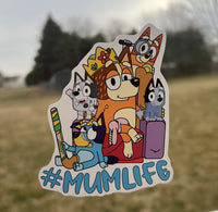 (B98) Mumlife of 4 - Dog Family Decal / Sticker