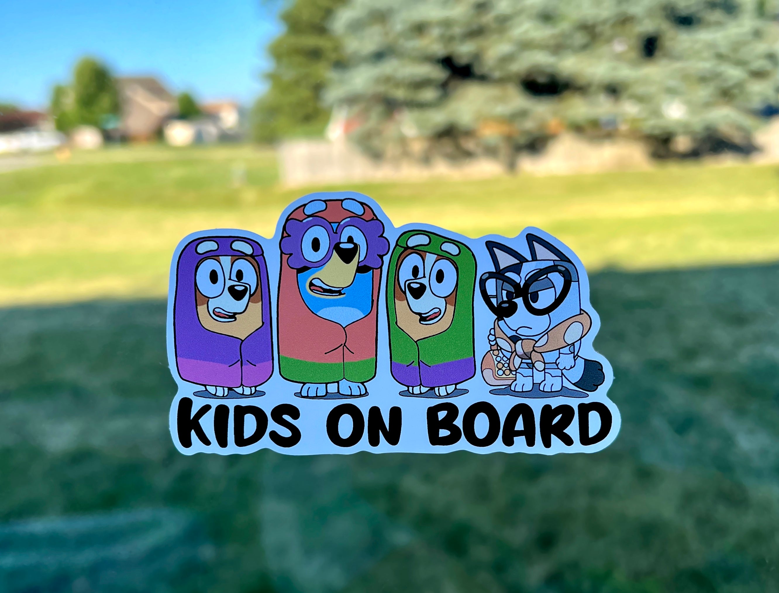 (B9) Kids on Board - Dog Family Decal / Sticker