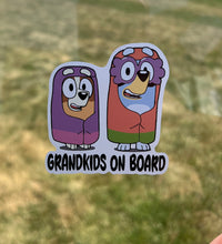 (B11) Grandkids on Board - Dog Family Decal / Sticker